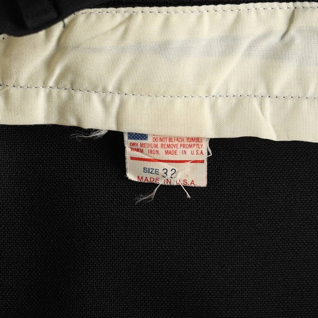 70s-80'S HIGGINS Gemini slacks, made in USA, men's size W32 (approx.) unclear black type Vintage Second Hand