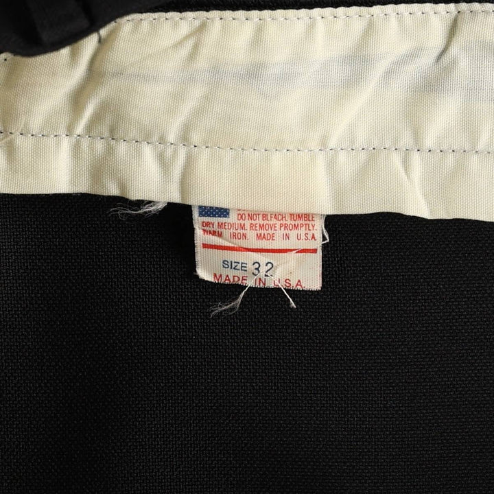 70s-80'S HIGGINS Gemini slacks, made in USA, men's size W32 (approx.) unclear black type Vintage Second Hand