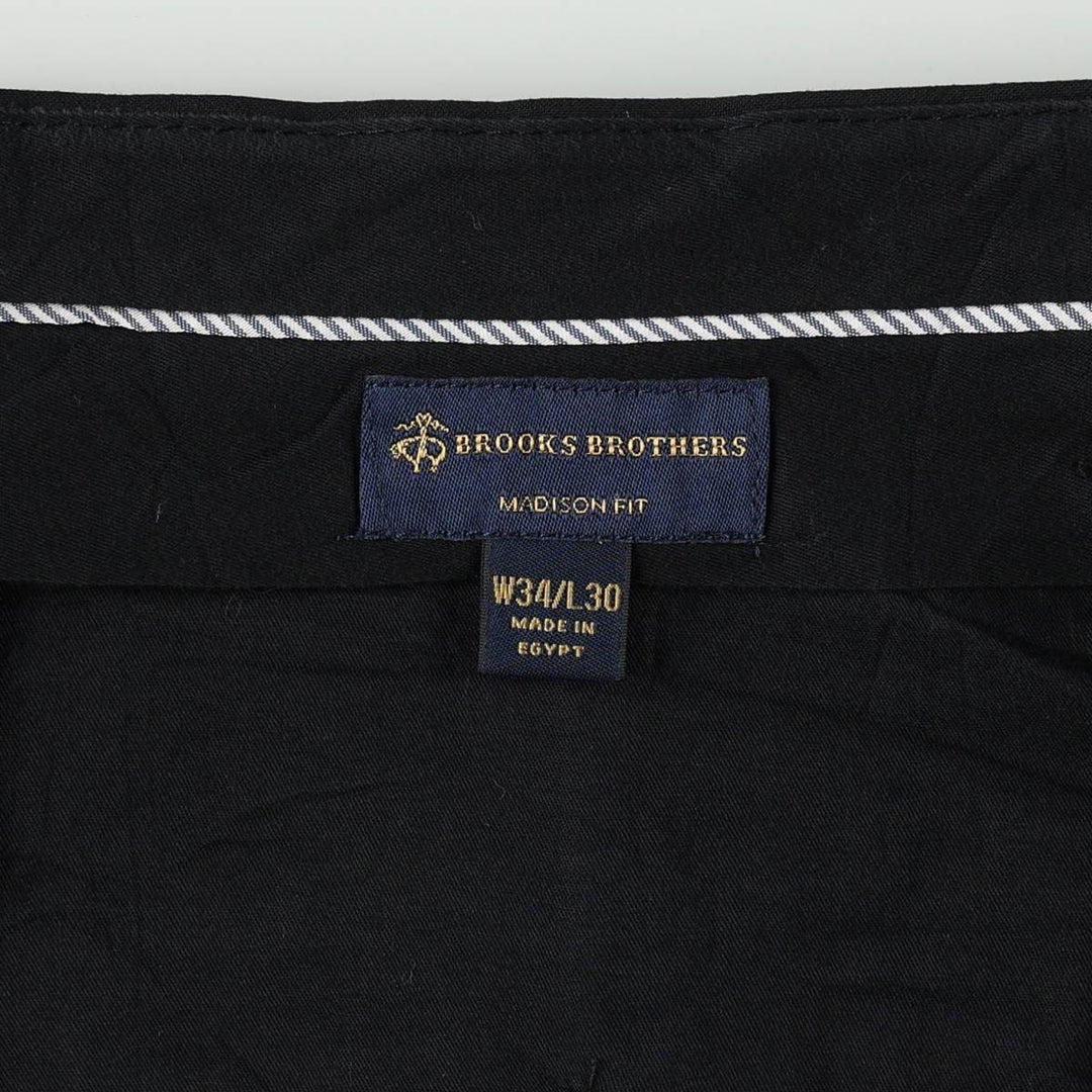 Brooks Brothers Madison Fit wool trousers, men's size W35 (approx.) wool black type Vintage Second Hand