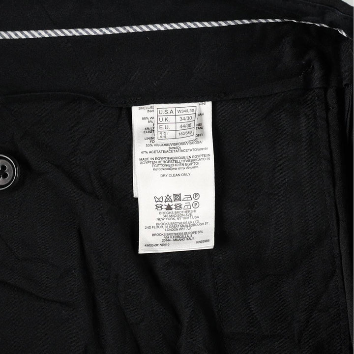Brooks Brothers Madison Fit wool trousers, men's size W35 (approx.) wool black type Vintage Second Hand