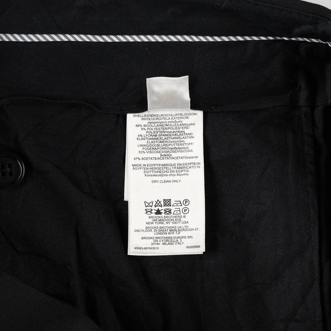 Brooks Brothers Madison Fit wool trousers, men's size W35 (approx.) wool black type Vintage Second Hand