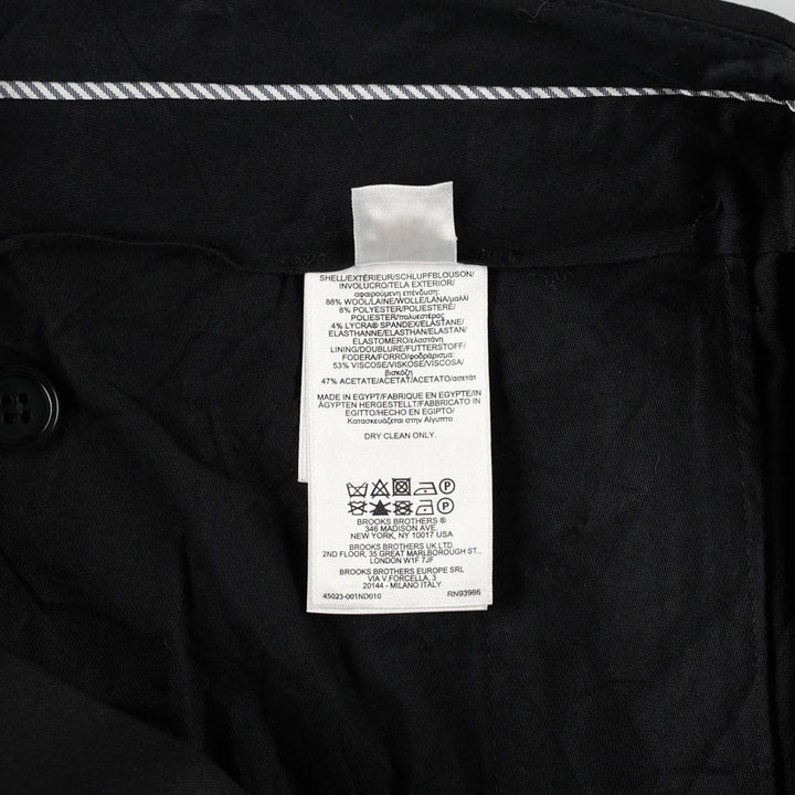 Brooks Brothers Madison Fit wool trousers, men's size W35 (approx.) wool black type Vintage Second Hand