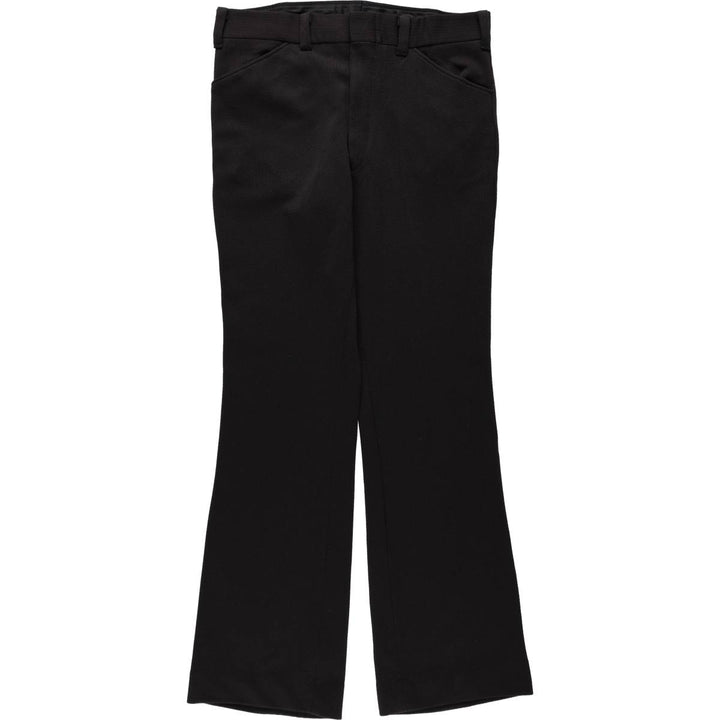 1970'S McGREGOR Herringbone Flare Pants, Men's Size W36 (approx.), Vintage polyester black type Vintage Second Hand
