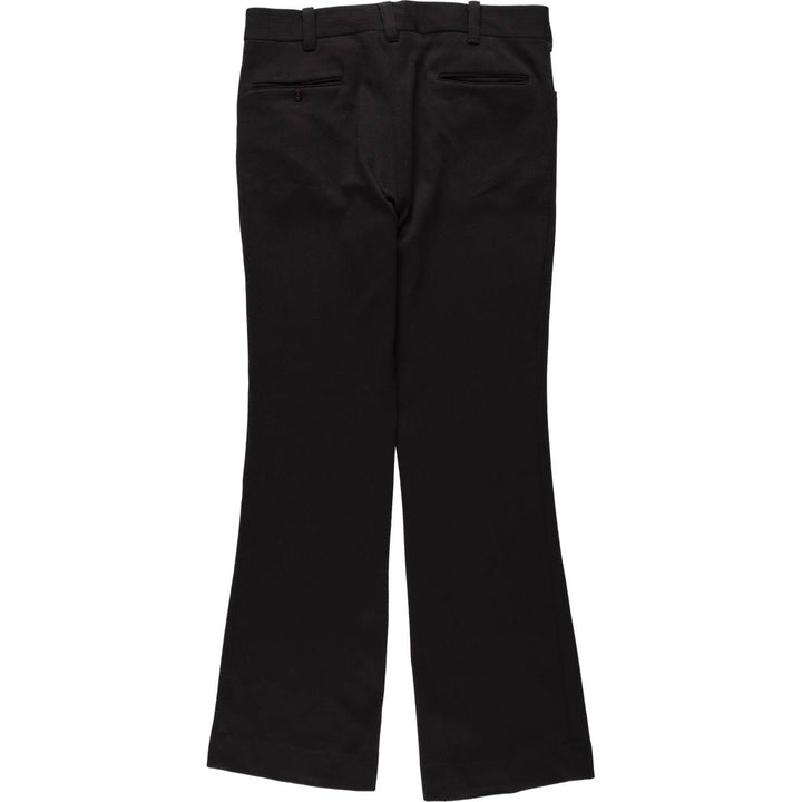 1970'S McGREGOR Herringbone Flare Pants, Men's Size W36 (approx.), Vintage polyester black type Vintage Second Hand