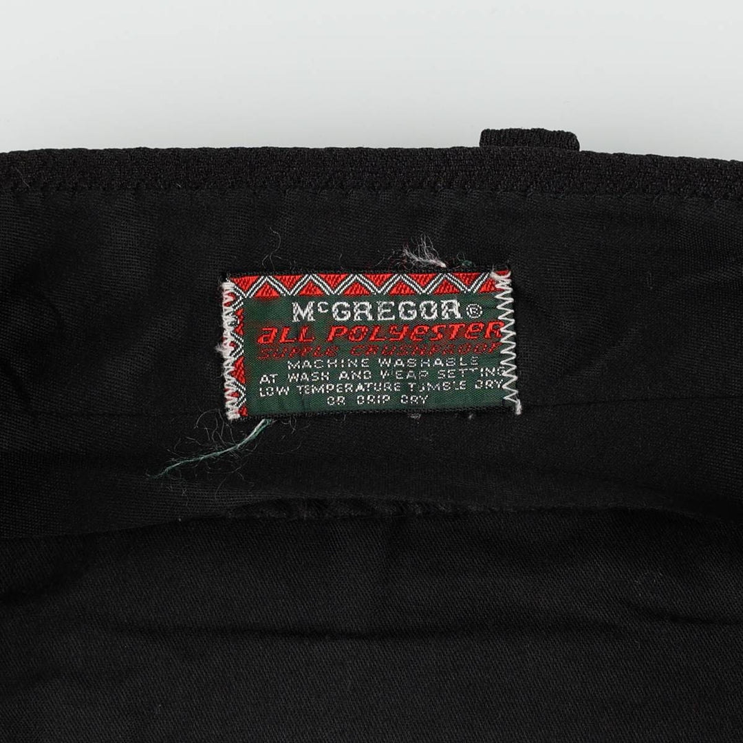 1970'S McGREGOR Herringbone Flare Pants, Men's Size W36 (approx.), Vintage polyester black type Vintage Second Hand