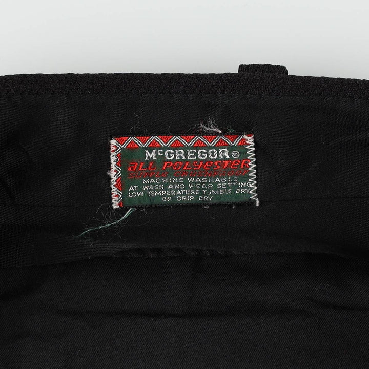 1970'S McGREGOR Herringbone Flare Pants, Men's Size W36 (approx.), Vintage polyester black type Vintage Second Hand