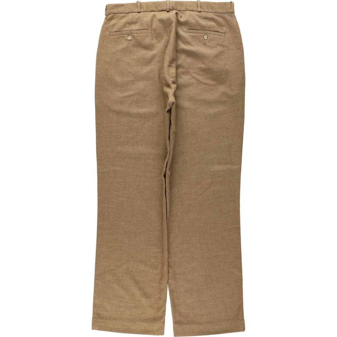 Ralph Lauren POLO by Ralph Lauren slacks pants, men's size W36 (approx.) polyester brown type Vintage Second Hand