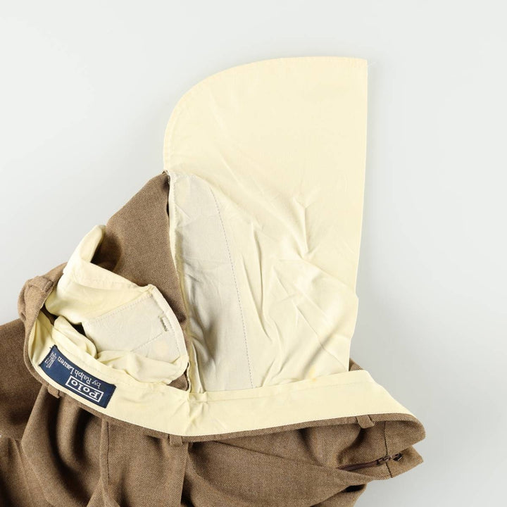 Ralph Lauren POLO by Ralph Lauren slacks pants, men's size W36 (approx.) polyester brown type Vintage Second Hand