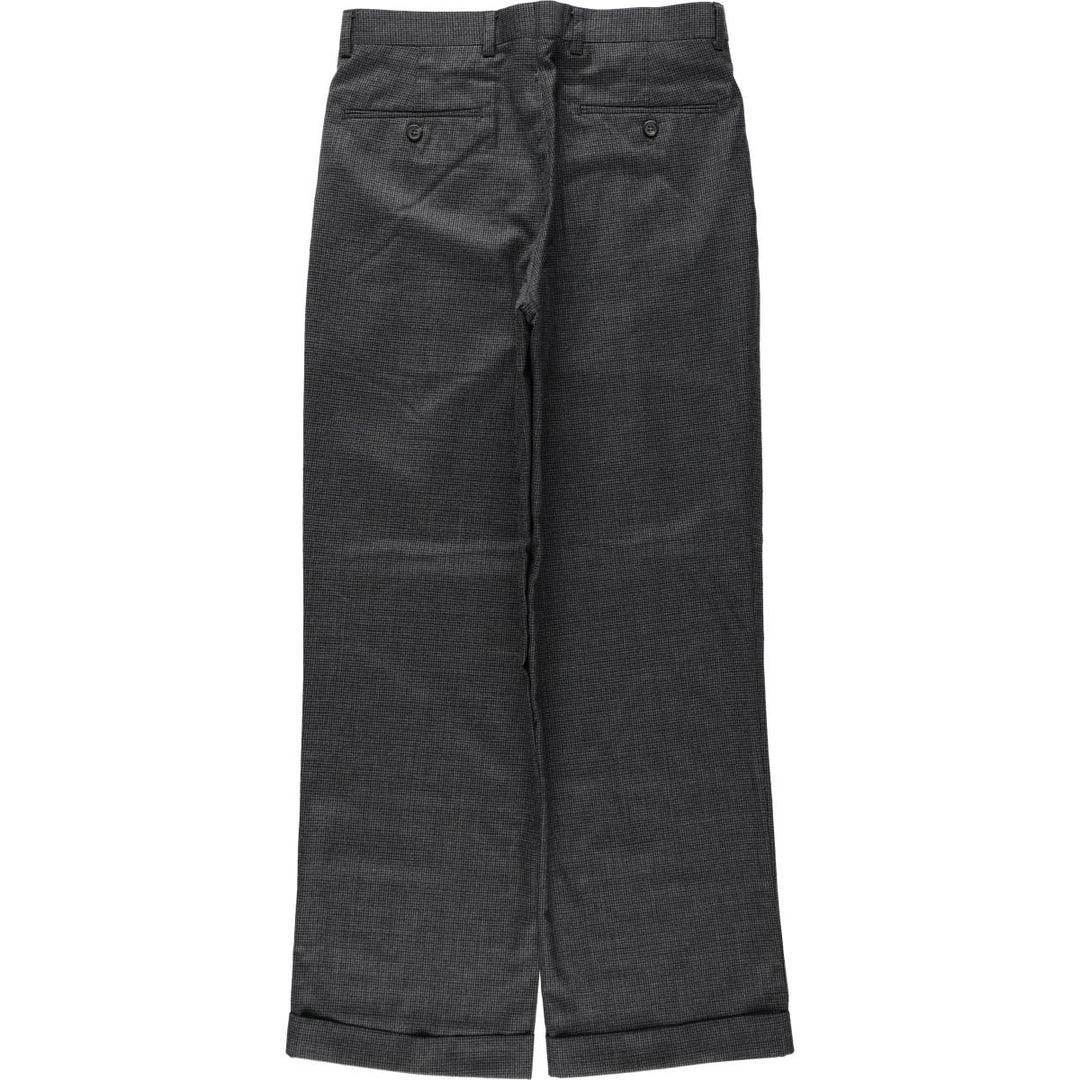 Ralph Lauren LAUREN Check Pattern Houndstooth Pattern Two-Pleat Wool Trousers Slacks Men's W31 (approx.) wool gray type Vintage Second Hand