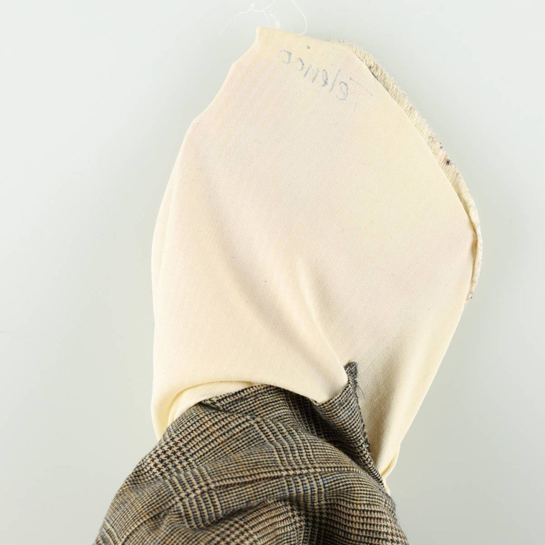 Ralph Lauren LAUREN Check Pattern Houndstooth Pattern Two-Pleat Wool Trousers Slacks Men's W34 (approx.) wool Beige type Vintage Second Hand