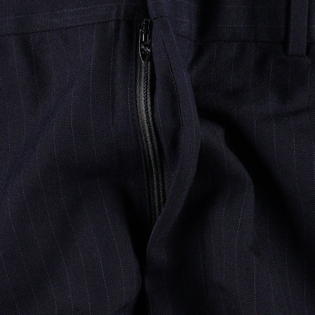 1990'S Brooks Brothers Stripe Pattern Slacks Pants, Men's W35 (approx.), Vintage unclear navy blue type Vintage Second Hand