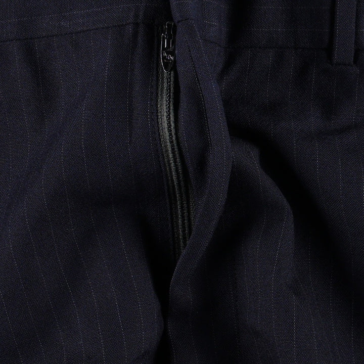 1990'S Brooks Brothers Stripe Pattern Slacks Pants, Men's W35 (approx.), Vintage unclear navy blue type Vintage Second Hand