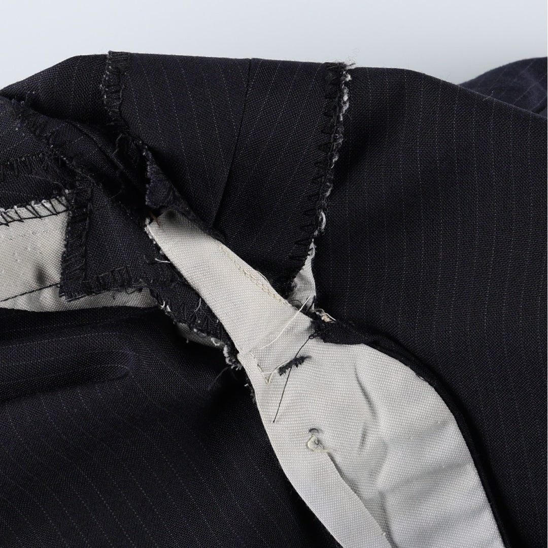 ~90'S Striped Pattern Slacks Pants Men's W34 Vintage unclear navy blue type Vintage Second Hand