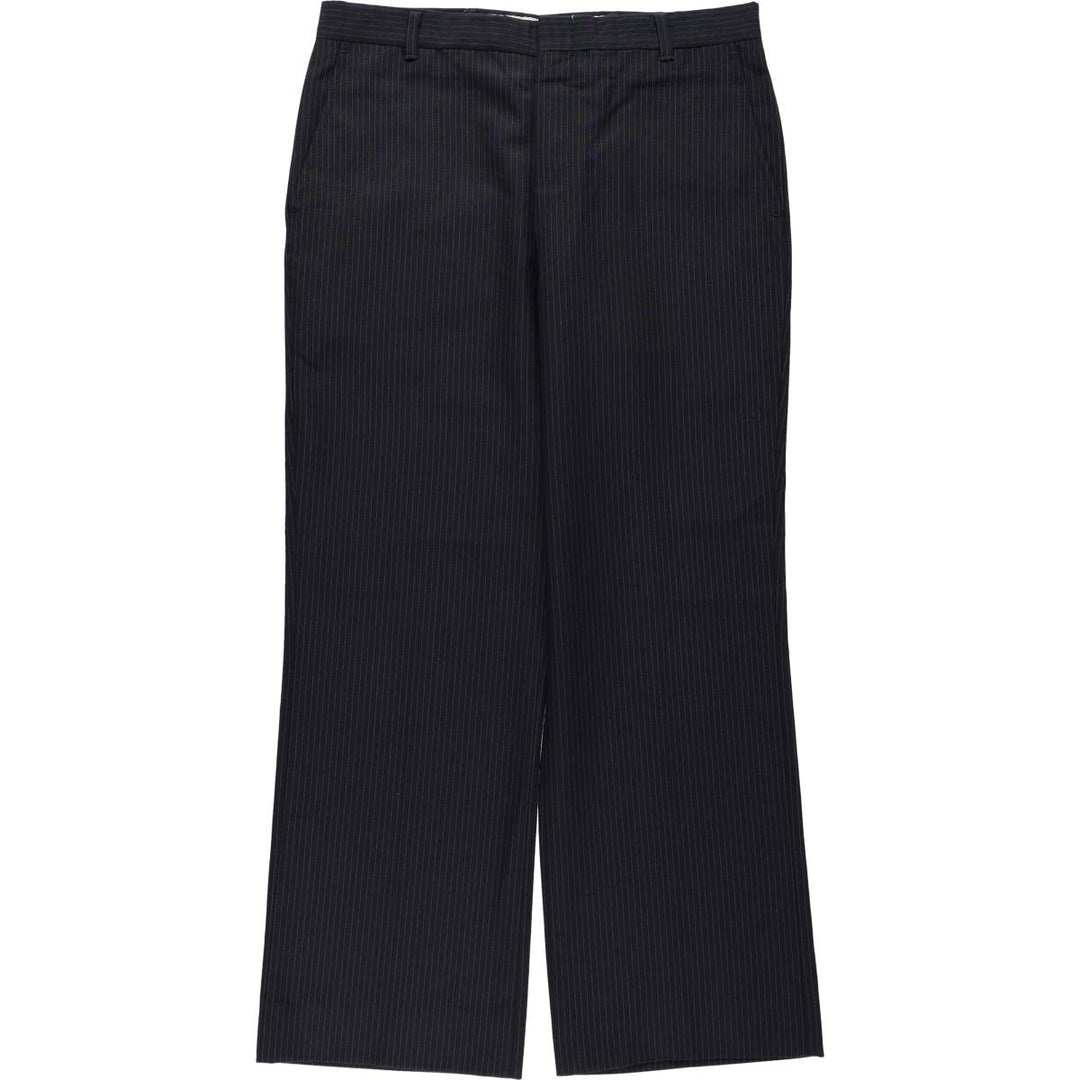 Vintage striped pattern slacks for men, size W33 unclear navy blue type Vintage Second Hand