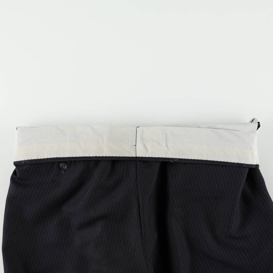 Vintage striped pattern slacks for men, size W33 unclear navy blue type Vintage Second Hand