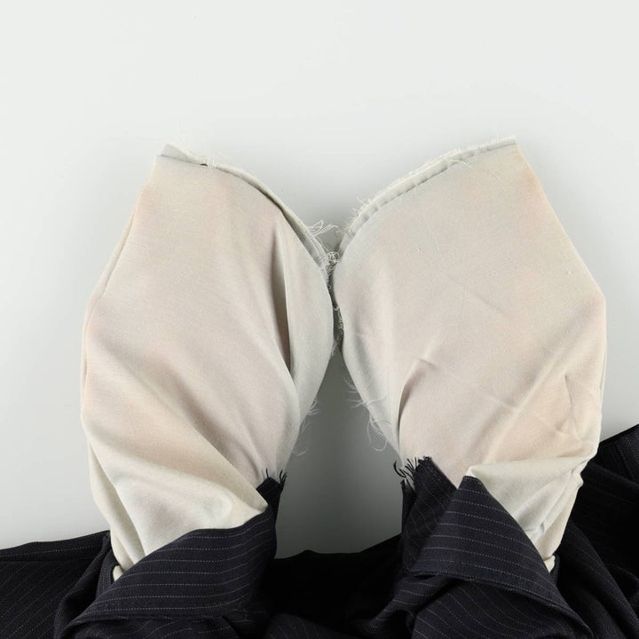 Vintage striped pattern slacks for men, size W33 unclear navy blue type Vintage Second Hand