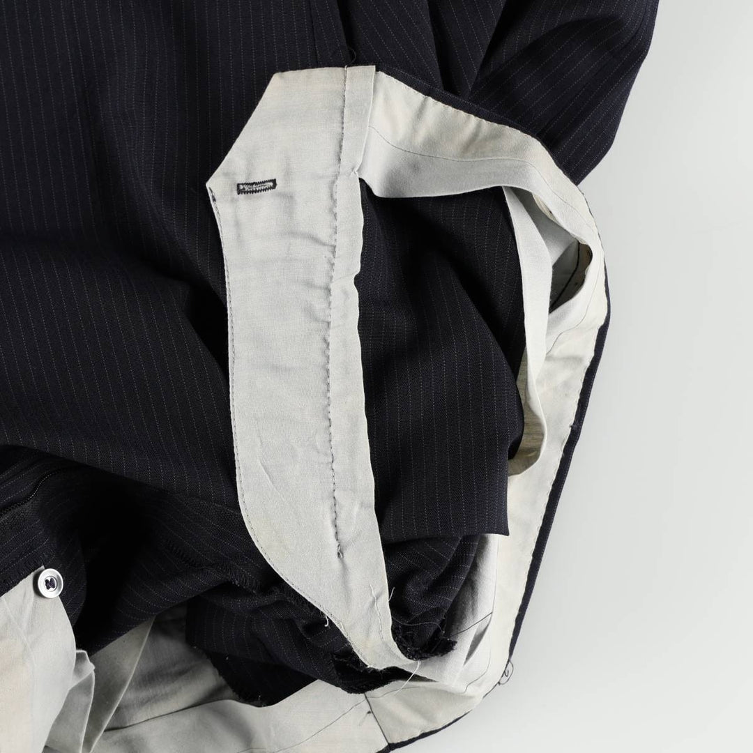 Vintage striped pattern slacks for men, size W33 unclear navy blue type Vintage Second Hand
