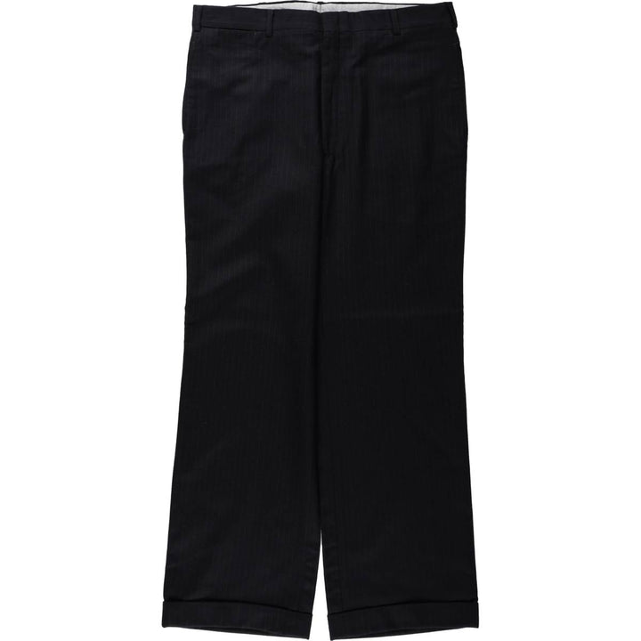 ~90'S Striped Pattern Slacks Pants, Made in USA, Men's W35 (approx.), Vintage unclear navy blue type Vintage Second Hand