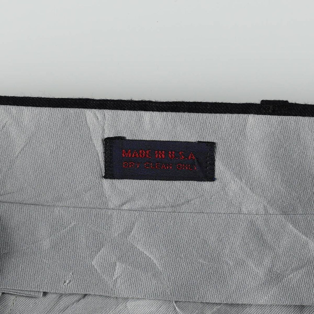 ~90'S Striped Pattern Slacks Pants, Made in USA, Men's W35 (approx.), Vintage unclear navy blue type Vintage Second Hand