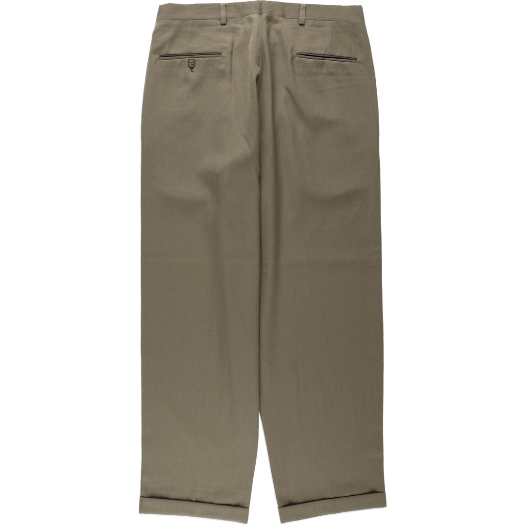 Pierre Cardin slacks, made in the USA, men's size W35 (approx.), two pleats. unclear brown type Vintage Second Hand