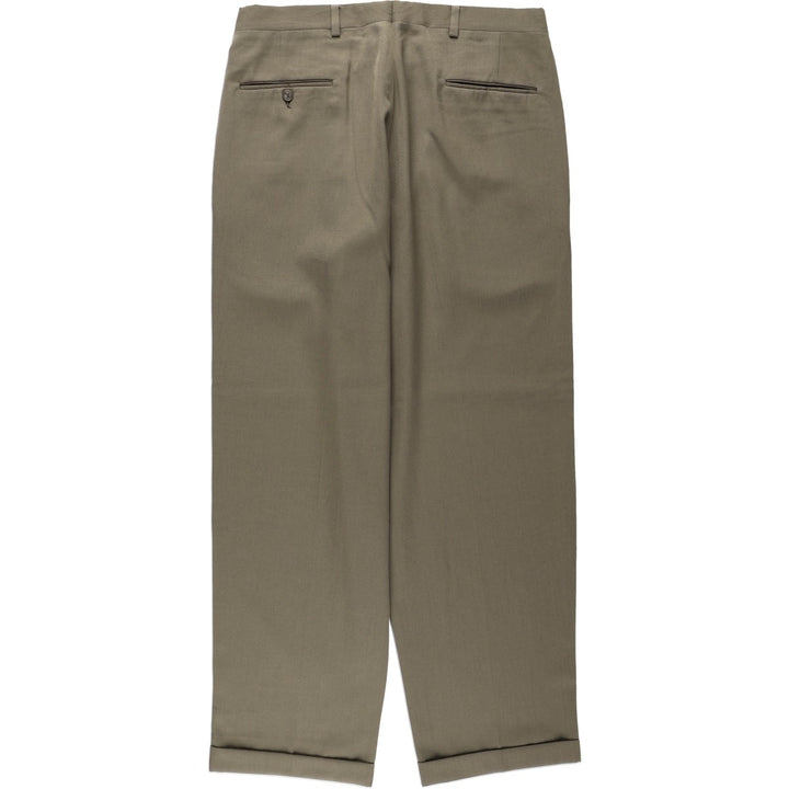 Pierre Cardin slacks, made in the USA, men's size W35 (approx.), two pleats. unclear brown type Vintage Second Hand