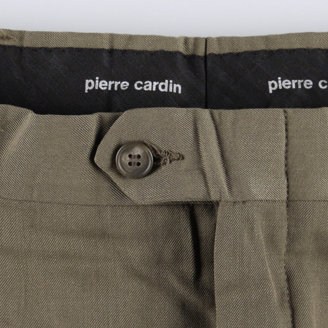 Pierre Cardin slacks, made in the USA, men's size W35 (approx.), two pleats. unclear brown type Vintage Second Hand