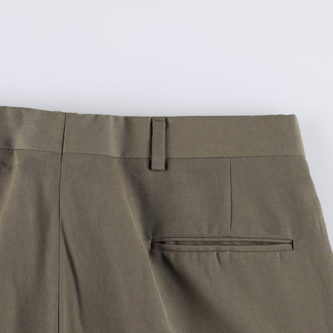 Pierre Cardin slacks, made in the USA, men's size W35 (approx.), two pleats. unclear brown type Vintage Second Hand