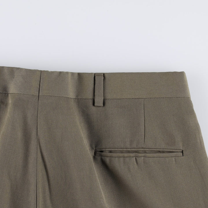 Pierre Cardin slacks, made in the USA, men's size W35 (approx.), two pleats. unclear brown type Vintage Second Hand