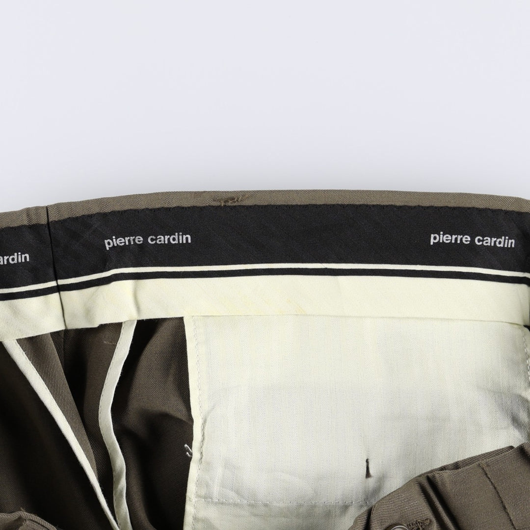 Pierre Cardin slacks, made in the USA, men's size W35 (approx.), two pleats. unclear brown type Vintage Second Hand