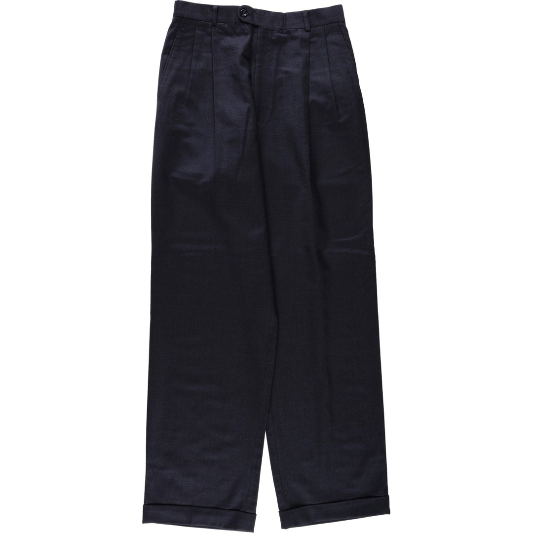 Vintage men's two-pleat slacks from the 1990s, equivalent to size W32. unclear navy blue type Vintage Second Hand