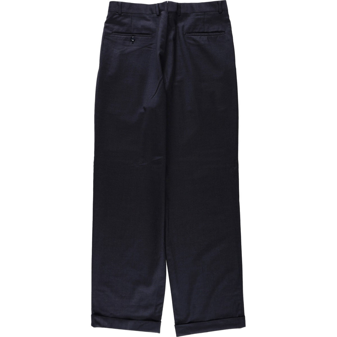 Vintage men's two-pleat slacks from the 1990s, equivalent to size W32. unclear navy blue type Vintage Second Hand