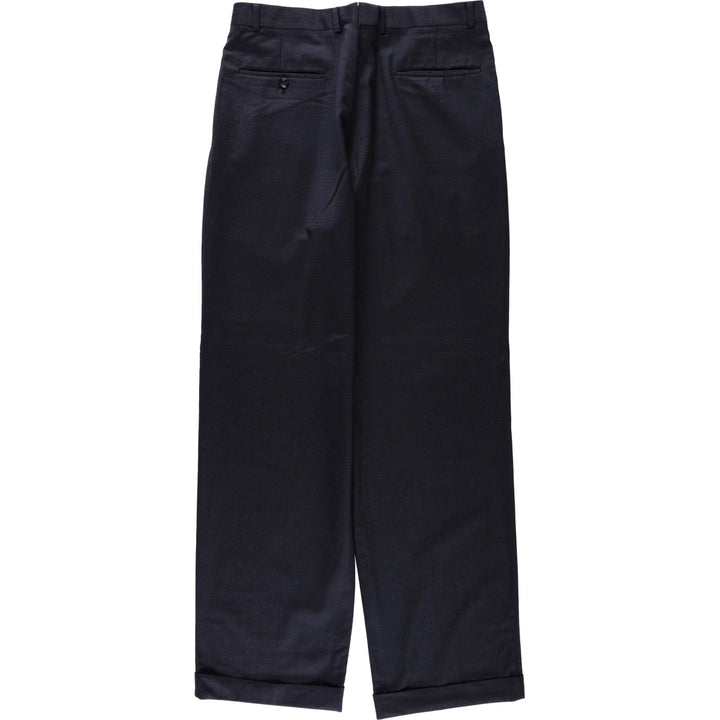 Vintage men's two-pleat slacks from the 1990s, equivalent to size W32. unclear navy blue type Vintage Second Hand