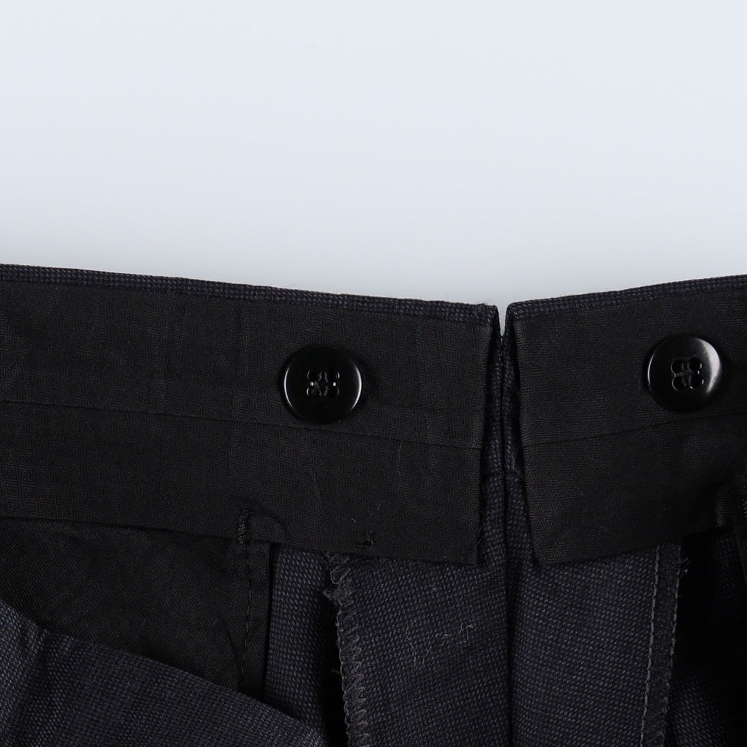 Vintage men's two-pleat slacks from the 1990s, equivalent to size W32. unclear navy blue type Vintage Second Hand