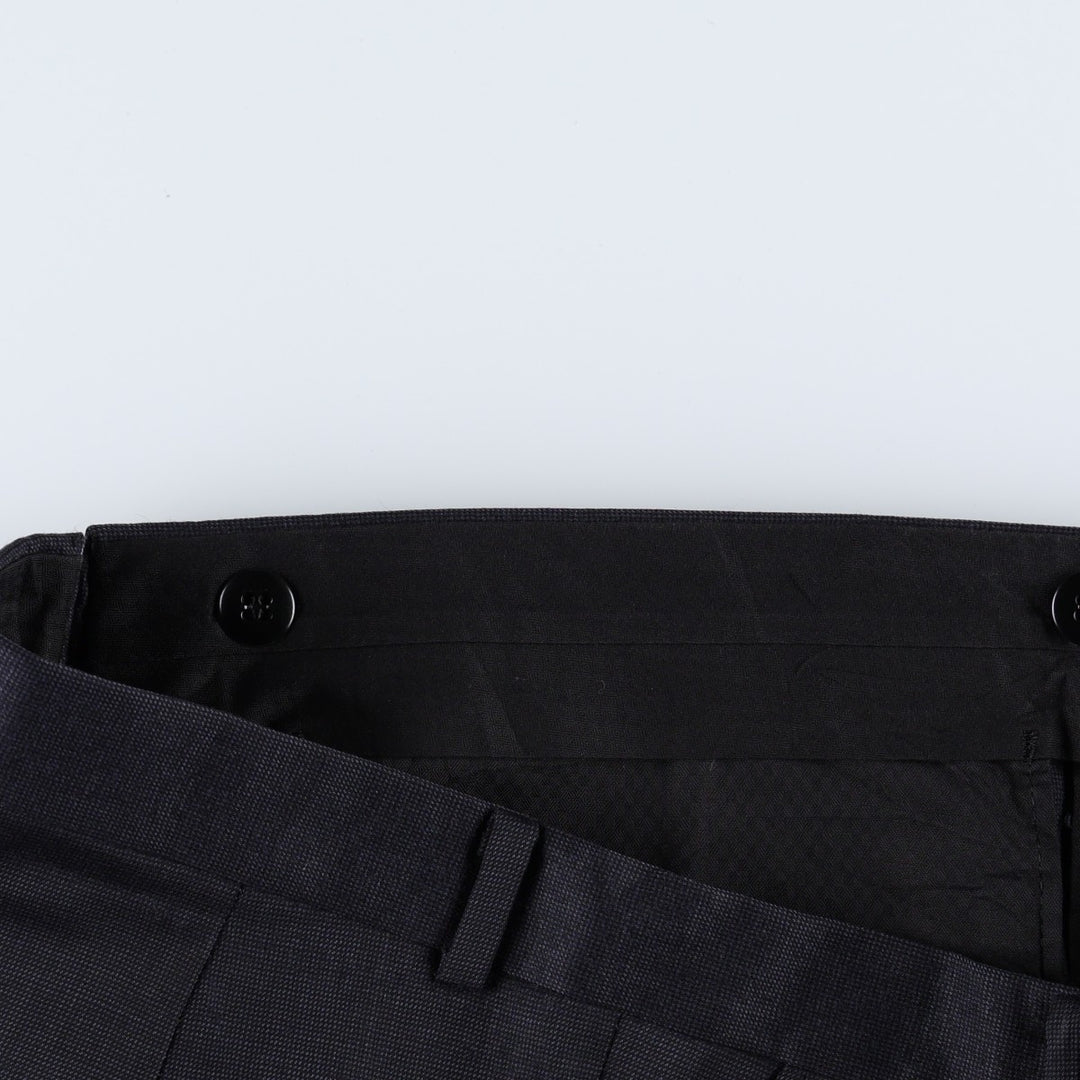 Vintage men's two-pleat slacks from the 1990s, equivalent to size W32. unclear navy blue type Vintage Second Hand