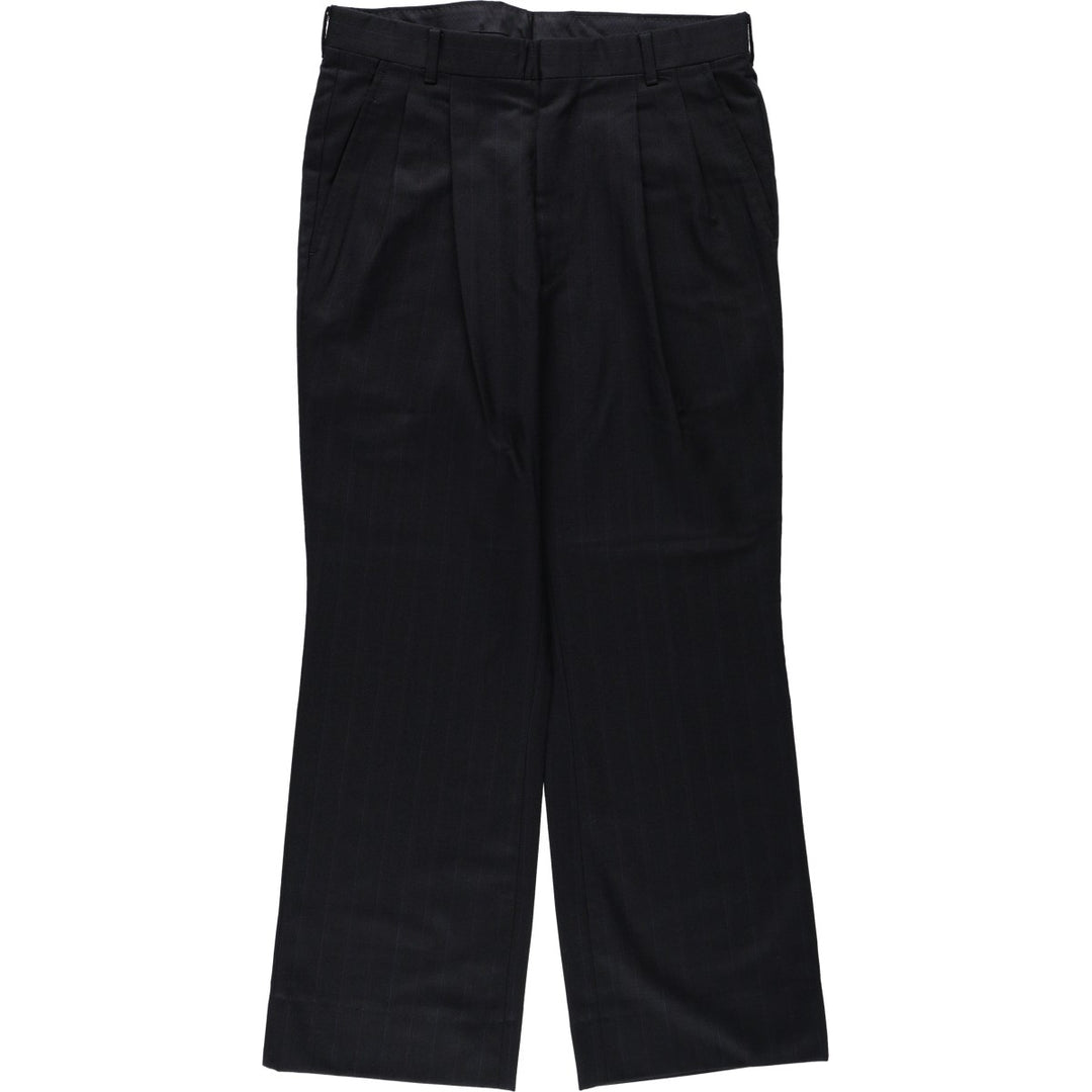 Vintage men's two-pleat slacks from the 1990s, equivalent to size W32. unclear navy blue type Vintage Second Hand