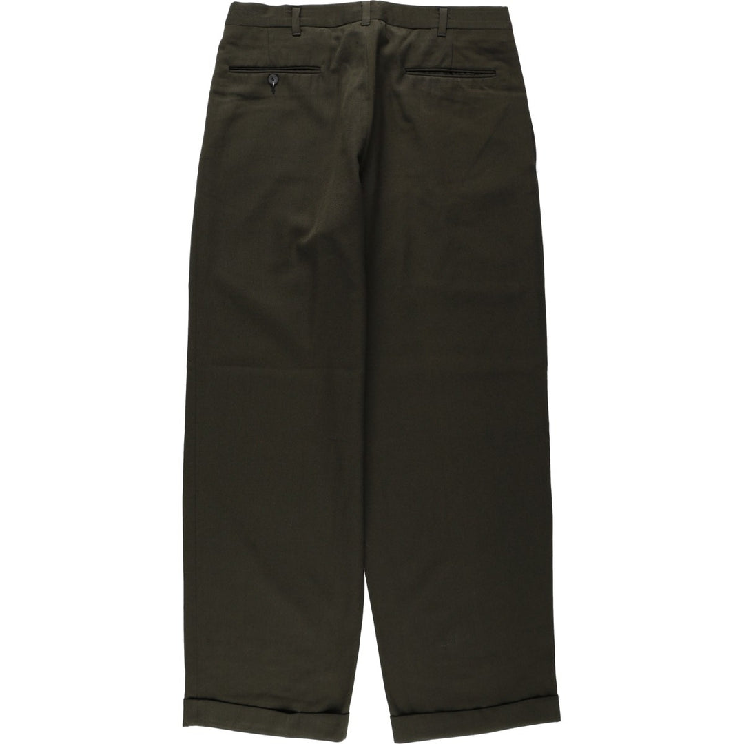 Pierre Cardin Two-pleat slacks for men, size W32 unclear Green type dark green Vintage Second Hand