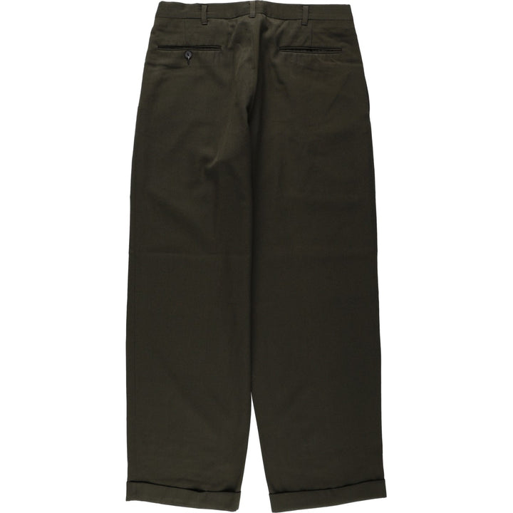 Pierre Cardin Two-pleat slacks for men, size W32 unclear Green type dark green Vintage Second Hand