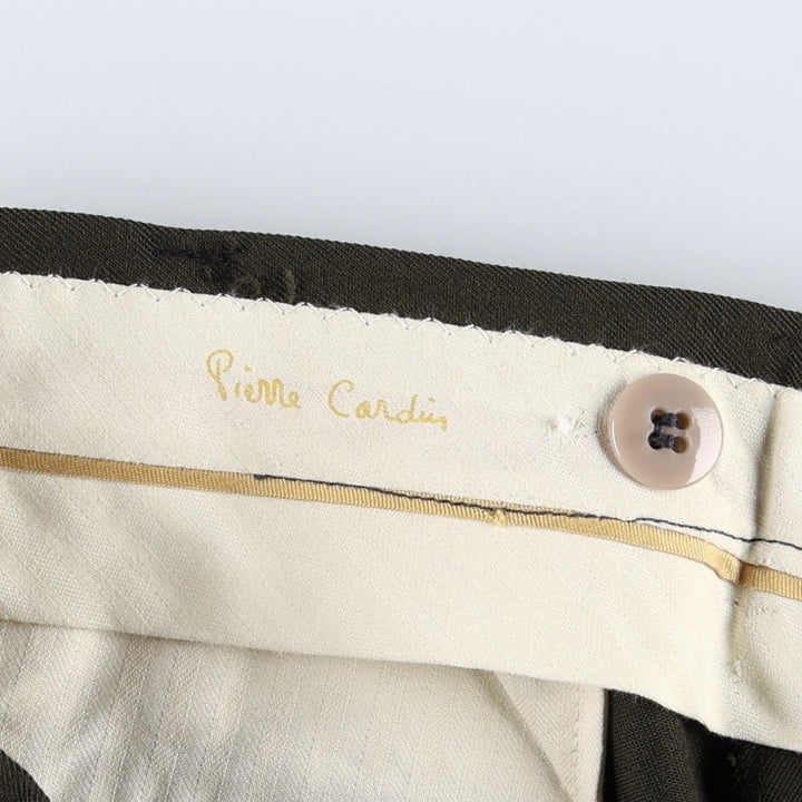 Pierre Cardin Two-pleat slacks for men, size W32 unclear Green type dark green Vintage Second Hand