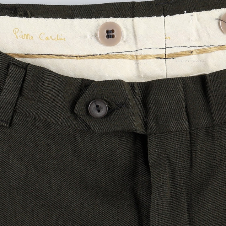 Pierre Cardin Two-pleat slacks for men, size W32 unclear Green type dark green Vintage Second Hand