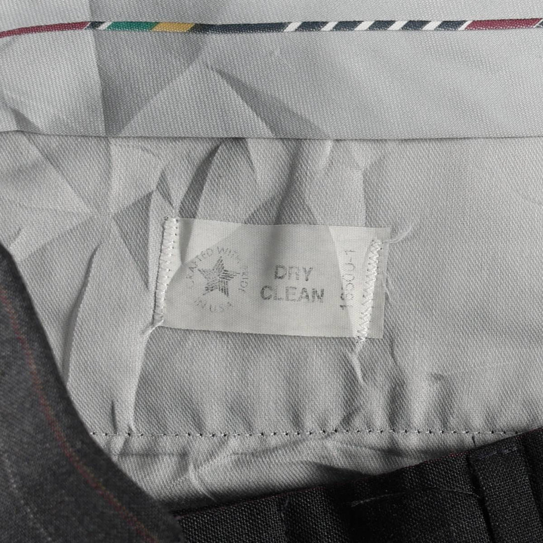 ~1980'S Striped Pattern Slacks Pants Men's W35 (approx.) Vintage unclear Charcoal Vintage Second Hand