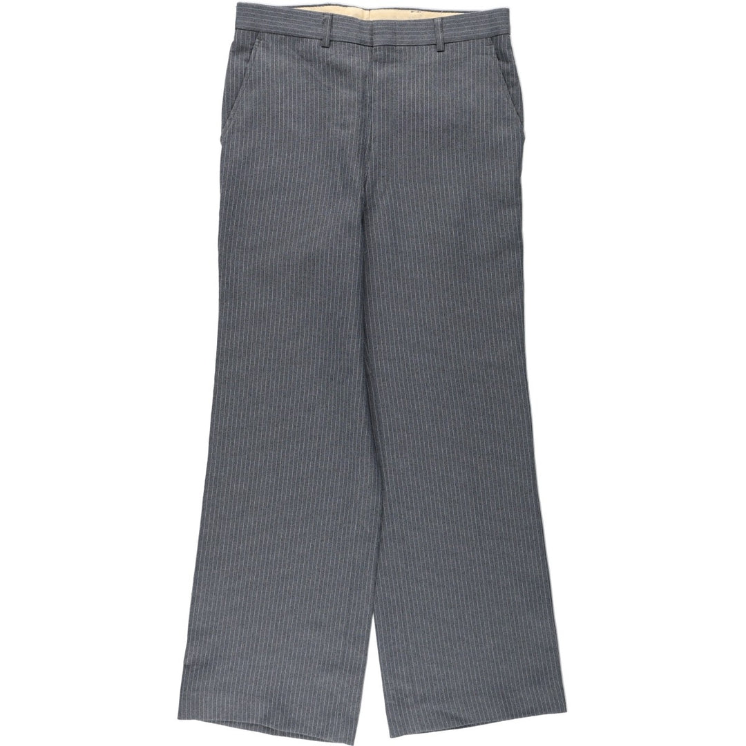 Vintage striped pattern slacks for men, size W31 unclear gray type Vintage Second Hand