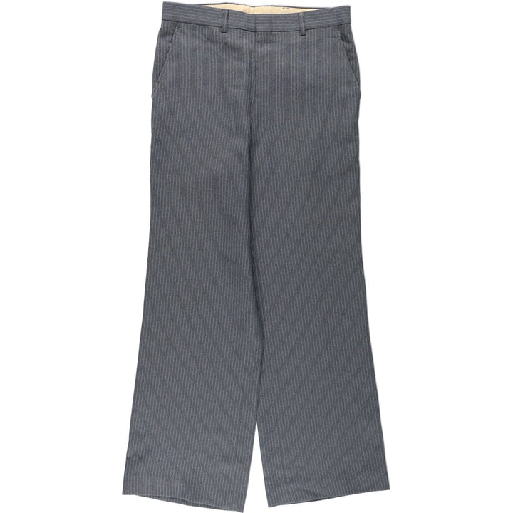 Vintage striped pattern slacks for men, size W31 unclear gray type Vintage Second Hand