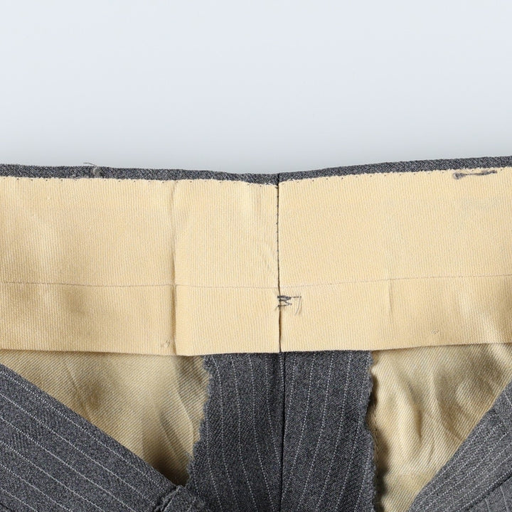Vintage striped pattern slacks for men, size W31 unclear gray type Vintage Second Hand