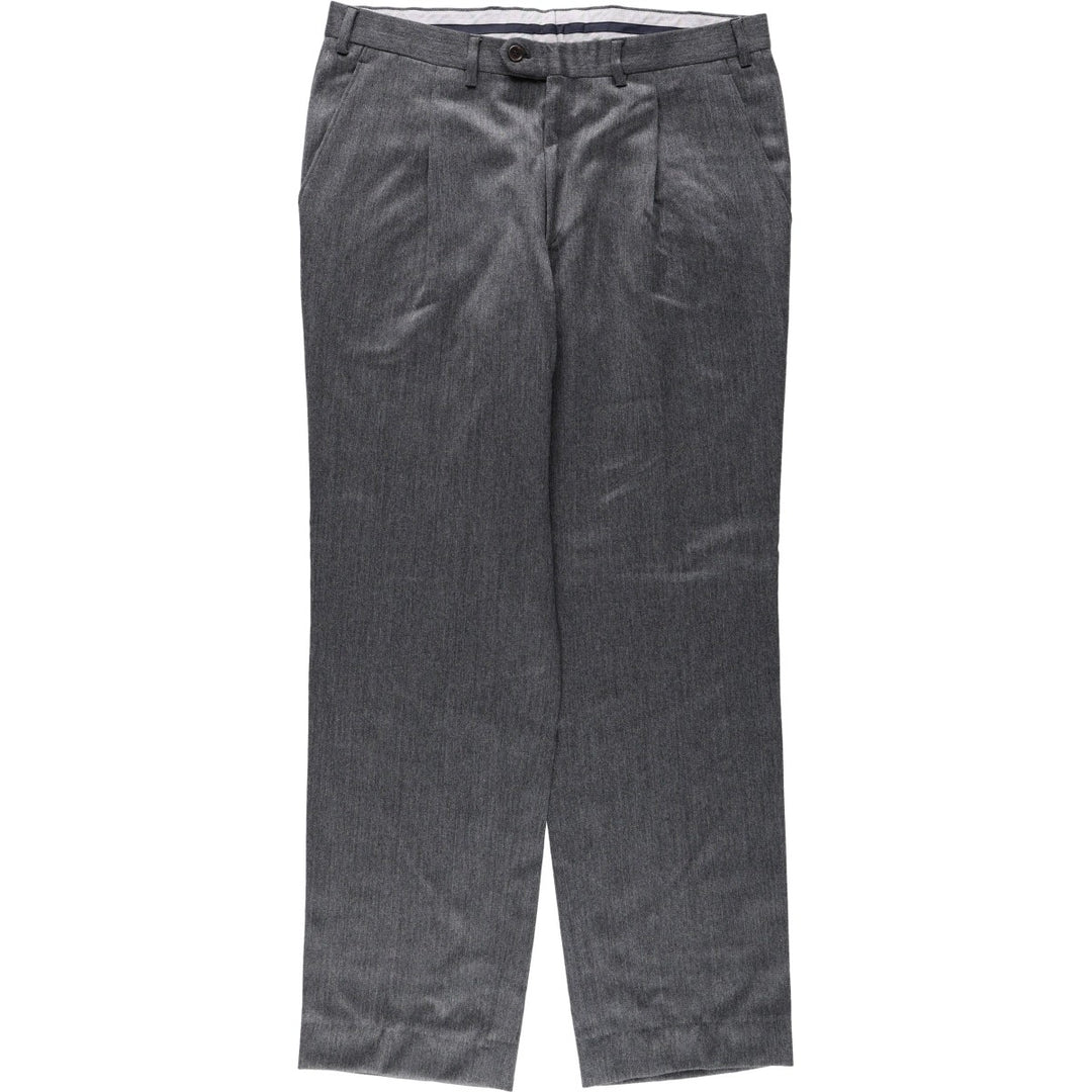 Valentino Lebole one-tuck wool trousers, men's size W36 (approx.) wool gray type Vintage Second Hand