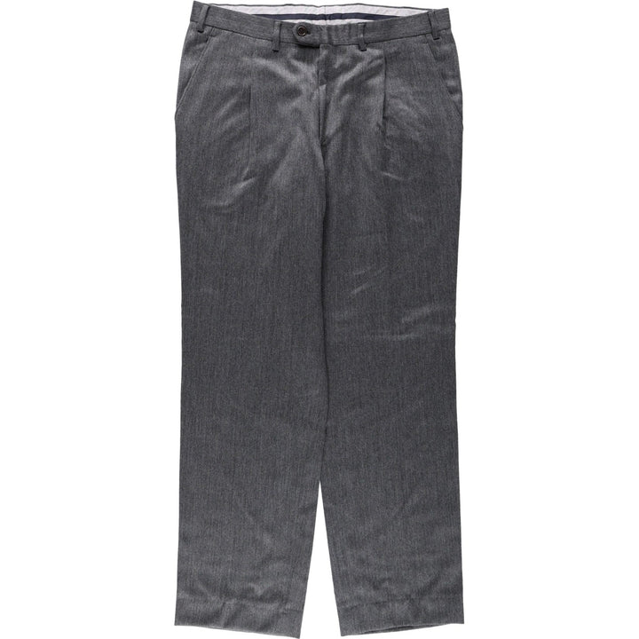 Valentino Lebole one-tuck wool trousers, men's size W36 (approx.) wool gray type Vintage Second Hand