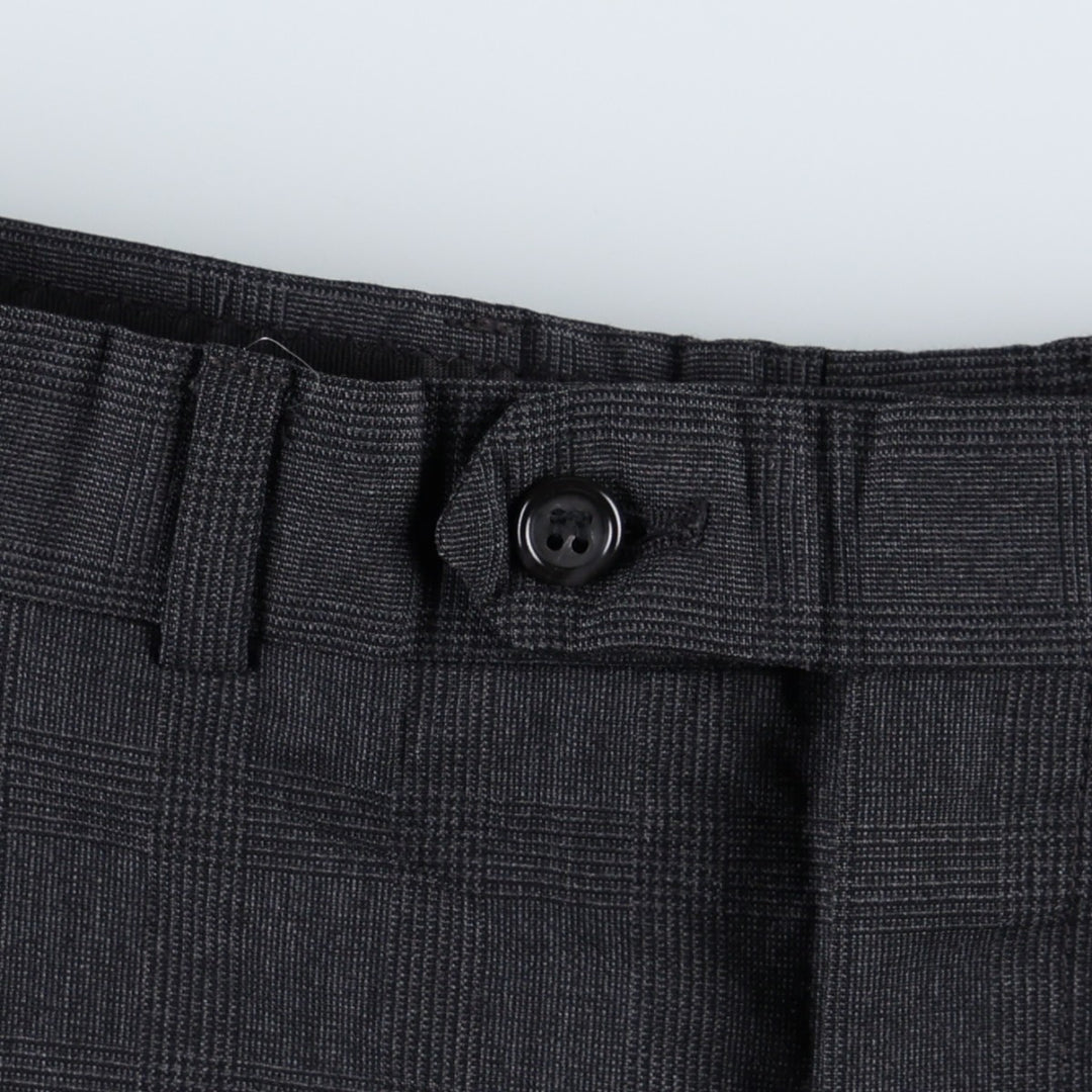 Burberry's Glen Plaid Two-Pleat Slacks Pants, Men's W32 (approx.), Vintage unclear Charcoal Vintage Second Hand