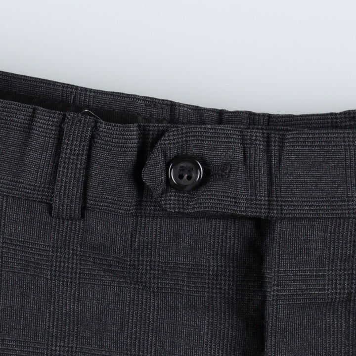 Burberry's Glen Plaid Two-Pleat Slacks Pants, Men's W32 (approx.), Vintage unclear Charcoal Vintage Second Hand