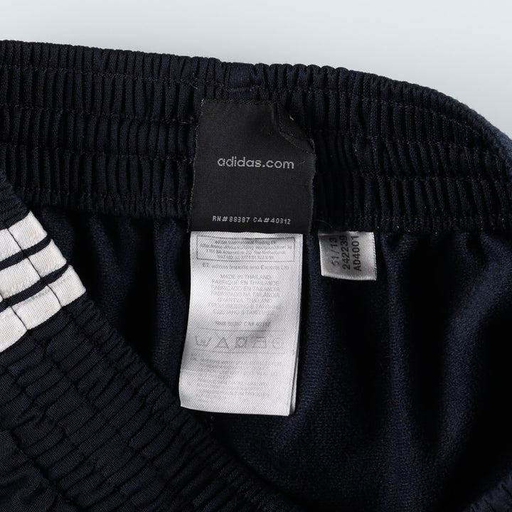Adidas Track Pants, Men's Size M polyester black type Vintage Second Hand