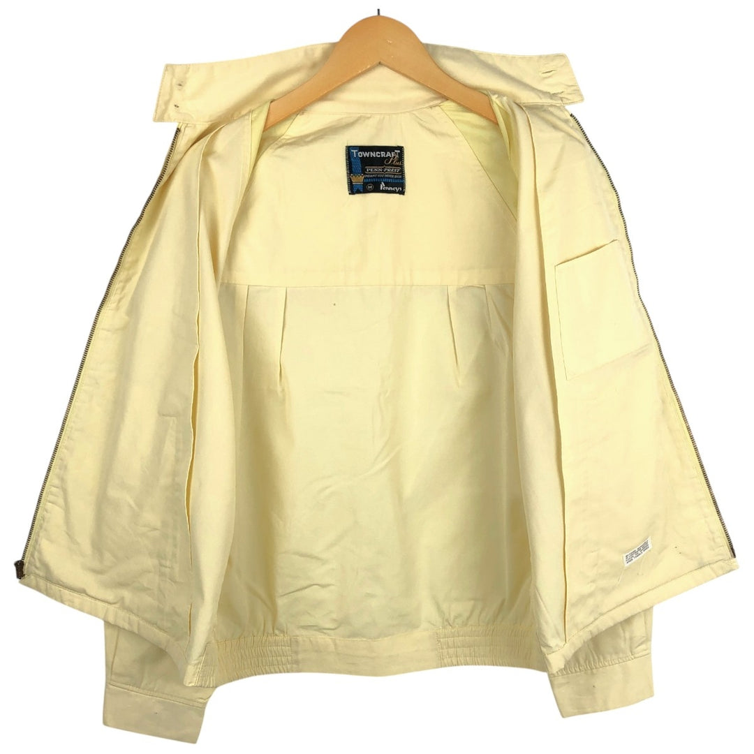 ~90'S Town Craft Plus Harrington Jacket Swing Top (Men's Size M) unclear lemon yellow Vintage Second Hand