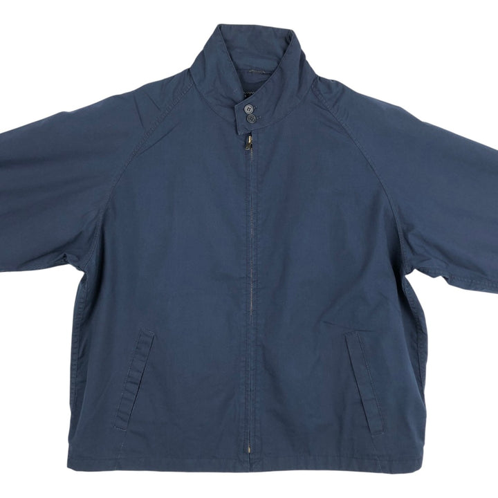 1970'S English Squire Harrington Jacket Swing Top, Made in USA, Men's XXL equivalent, Vintage polyester navy blue type Vintage Second Hand
